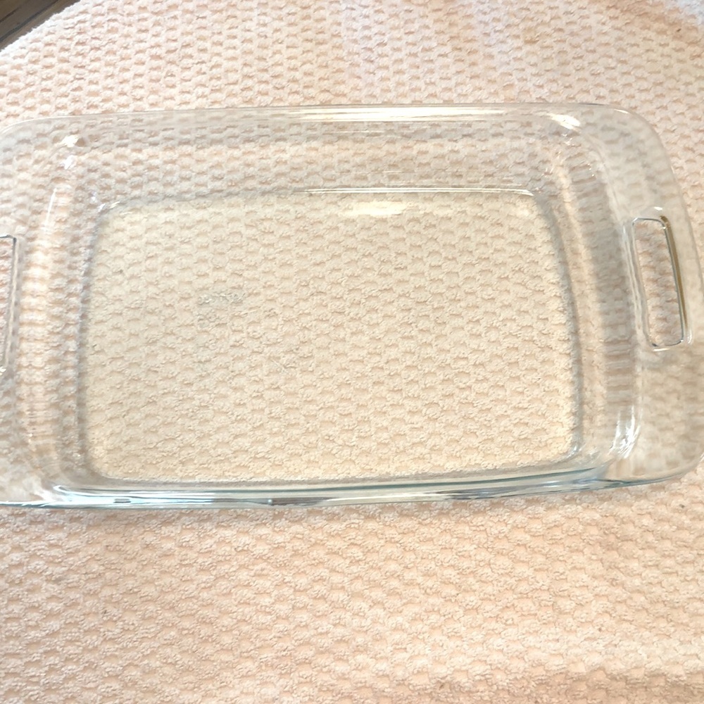 PYREX C233 9" x 13" Clear Open Handled 3 Qt Lasagna Casserole Baking Dish